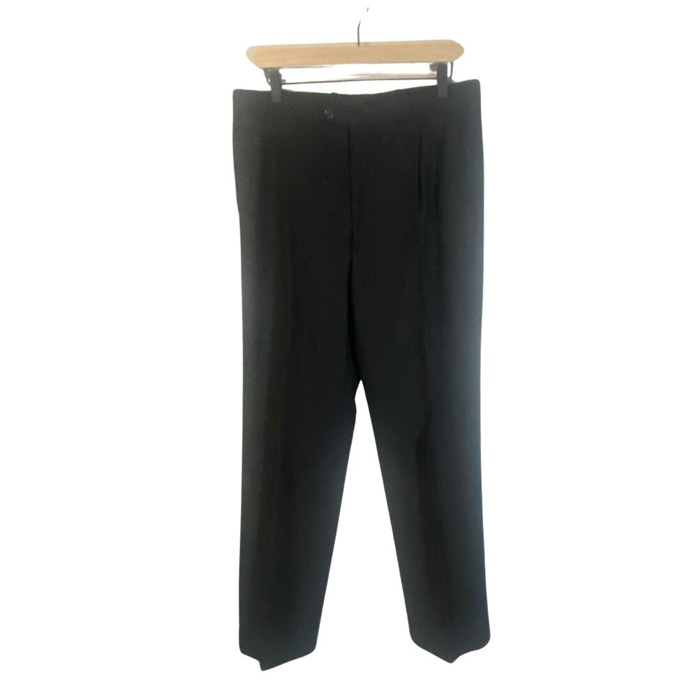 Givenchy Monsieur Black 100% Wool Dress Pant Straight Leg Pleated Men's Sz 34 M